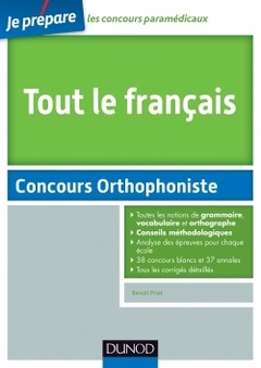 Couverture de l’ouvrage Tout le français - Concours Orthophoniste