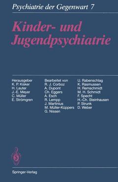 Cover of the book Kinder- und Jugendpsychiatrie