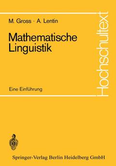 Couverture de l’ouvrage Mathematische Linguistik