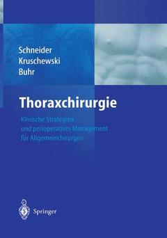 Couverture de l’ouvrage Thoraxchirurgie