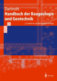 Couverture de l’ouvrage Handbuch der Baugeologie und Geotechnik