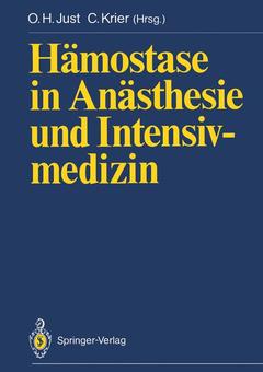 Couverture de l’ouvrage Hämostase in Anästhesie und Intensivmedizin