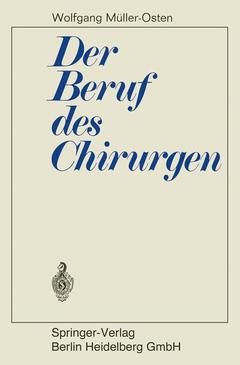 Cover of the book Der Beruf des Chirurgen