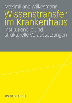 Cover of the book Wissenstransfer im Krankenhaus