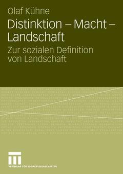 Couverture de l’ouvrage Distinktion - Macht - Landschaft