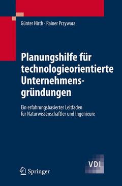 Cover of the book Planungshilfe für technologieorientierte Unternehmensgründungen
