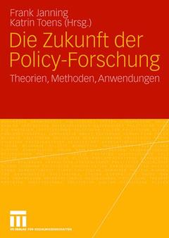 Couverture de l’ouvrage Die Zukunft der Policy-Forschung