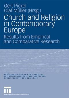 Couverture de l’ouvrage Church and Religion in Contemporary Europe