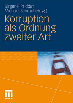 Couverture de l’ouvrage Korruption als Ordnung zweiter Art