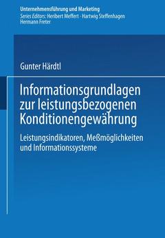 Couverture de l’ouvrage Informationsgrundlagen zur leistungsbezogenen Konditionengewährung