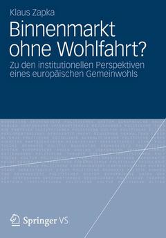 Cover of the book Binnenmarkt ohne Wohlfahrt?