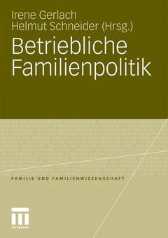 Couverture de l’ouvrage Betriebliche Familienpolitik