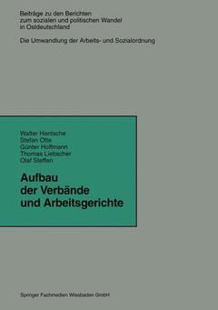 Couverture de l’ouvrage Aufbau der Verbände und Arbeitsgerichte