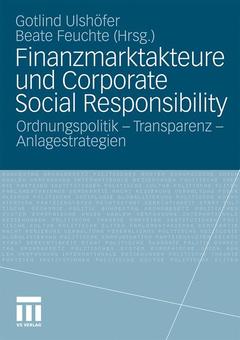Cover of the book Finanzmarktakteure und Corporate Social Responsibility