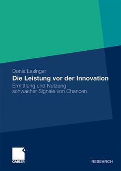 Cover of the book Die Leistung vor der Innovation