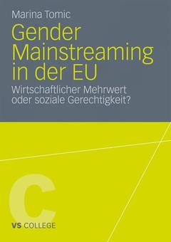 Cover of the book Gender Mainstreaming in der EU