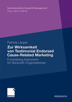 Couverture de l’ouvrage Zur Wirksamkeit von Testimonial Endorsed Cause-Related Marketing