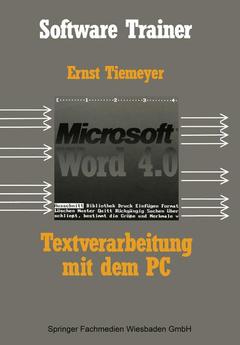 Couverture de l’ouvrage Textverarbeitung mit Microsoft Word 4.0 auf dem PC