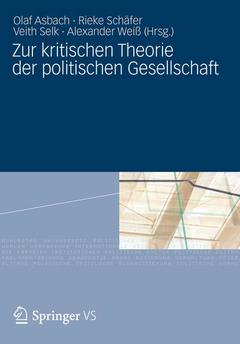 Couverture de l’ouvrage Zur kritischen Theorie der politischen Gesellschaft