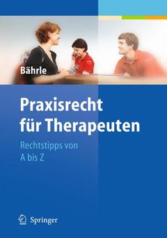 Couverture de l’ouvrage Praxisrecht für Therapeuten