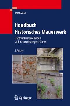 Cover of the book Handbuch Historisches Mauerwerk