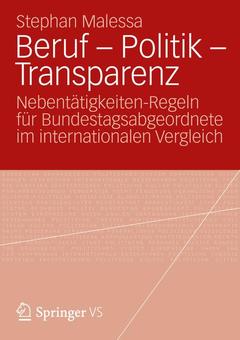 Cover of the book Beruf - Politik - Transparenz