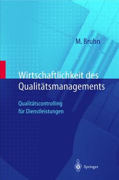 Couverture de l’ouvrage Wirtschaftlichkeit des Qualitätsmanagements