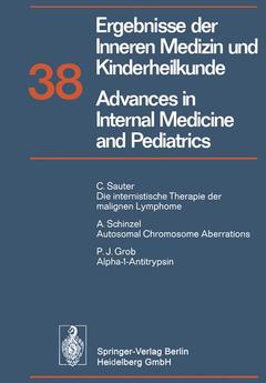 Couverture de l’ouvrage Ergebnisse der Inneren Medizin und Kinderheilkunde / Advances in Internal Medicine and Pediatrics