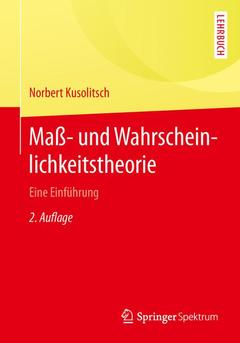 Couverture de l’ouvrage Maß- und Wahrscheinlichkeitstheorie