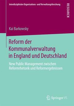 Couverture de l’ouvrage Reform der Kommunalverwaltung in England und Deutschland