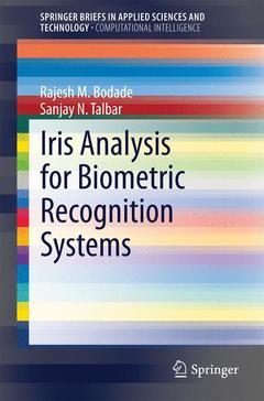 Couverture de l’ouvrage Iris Analysis for Biometric Recognition Systems