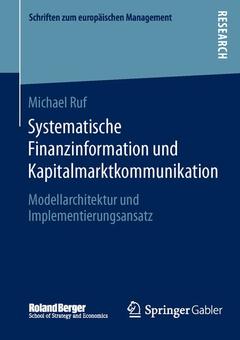 Couverture de l’ouvrage Systematische Finanzinformation und Kapitalmarktkommunikation