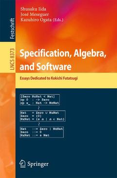 Couverture de l’ouvrage Specification, Algebra, and Software