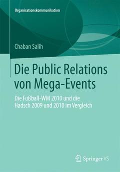 Couverture de l’ouvrage Die Public Relations von Mega-Events