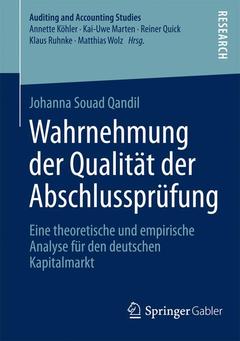 Cover of the book Wahrnehmung der Qualität der Abschlussprüfung