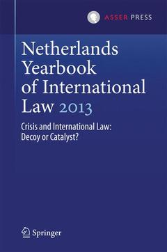 Couverture de l’ouvrage Netherlands Yearbook of International Law 2013