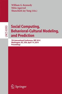 Couverture de l’ouvrage Social Computing, Behavioral-Cultural Modeling and Prediction