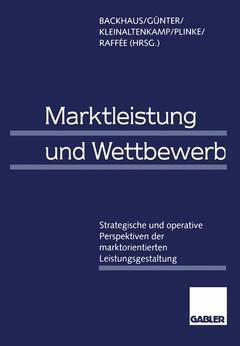 Couverture de l’ouvrage Marktleistung und Wettbewerb