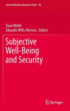 Couverture de l’ouvrage Subjective Well-Being and Security