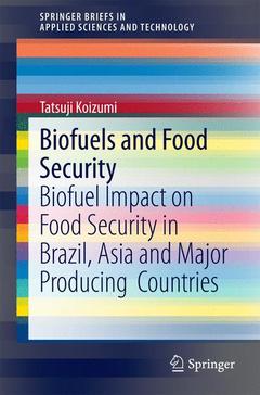 Cover of the book Biofuels and Food Security