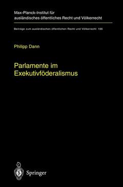 Couverture de l’ouvrage Parlamente im Exekutivföderalismus