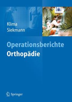Couverture de l’ouvrage Operationsberichte Orthopädie