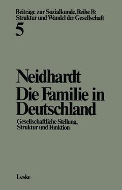 Couverture de l’ouvrage Die Familie in Deutschland