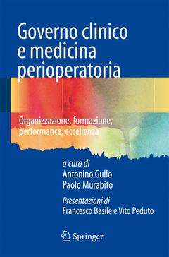 Couverture de l’ouvrage Governo clinico e medicina perioperatoria