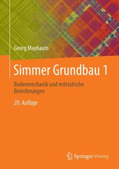 Couverture de l’ouvrage Simmer Grundbau 1