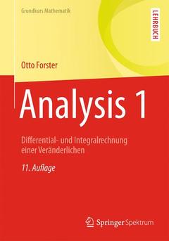 Cover of the book Analysis 1