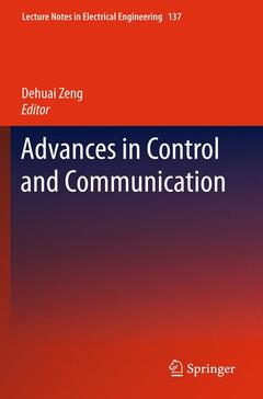 Couverture de l’ouvrage Advances in Control and Communication