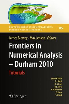 Couverture de l’ouvrage Frontiers in Numerical Analysis - Durham 2010