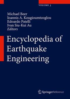 Couverture de l’ouvrage Encyclopedia of Earthquake Engineering