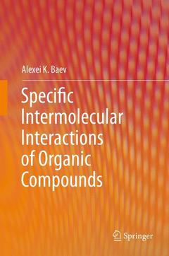 Couverture de l’ouvrage Specific Intermolecular Interactions of Organic Compounds